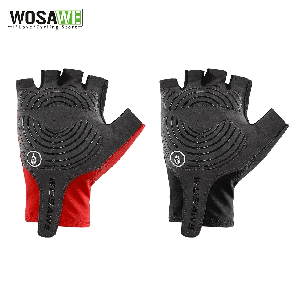 

WOSAWE Cycling Half Finger Gloves Breathable Anti-slip Bicycle Mittens Racing Road Bike Glove MTB Biciclet Guantes Ciclismo