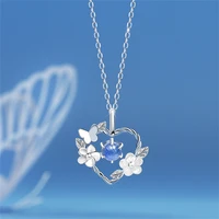 925 sterling silver shell flower heart charm necklaces pendants choker necklace for women statement wedding party jewelry