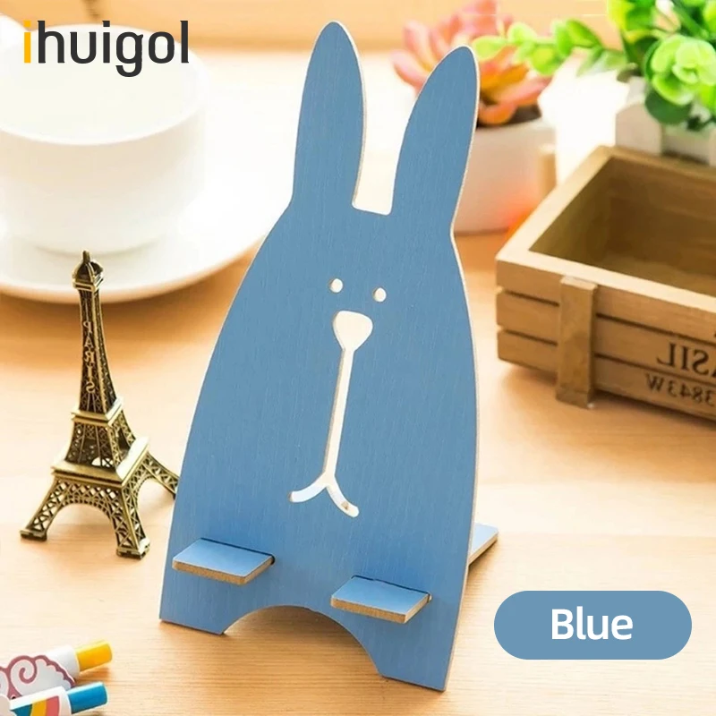 

ihuigol Lovely Cell Phone Holder Cute Rabbit Stand For Phone Portable Detachable Desktop Bracket For iPhone Huawei Xiaomi Tablet