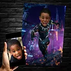 Marvel Черная пантера Железный человек на заказ холст постер для детской комнаты настенный Декор печать картина мальчик девочка подарок на день рождения без рамки