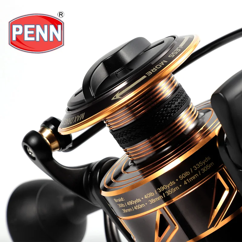 Дешево Новинка, спиннинговая катушка PENN BATTLE III 2000-10000, оригинальный полностью металлический корпус, 5 + 1 шарикоподшипник, система фрикциона, катушка ...