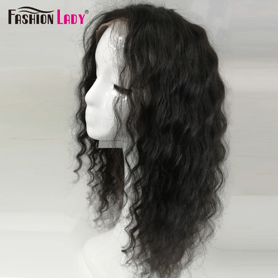 Модные женские парики фронта шнурка человеческих волос океан волны Парики 150