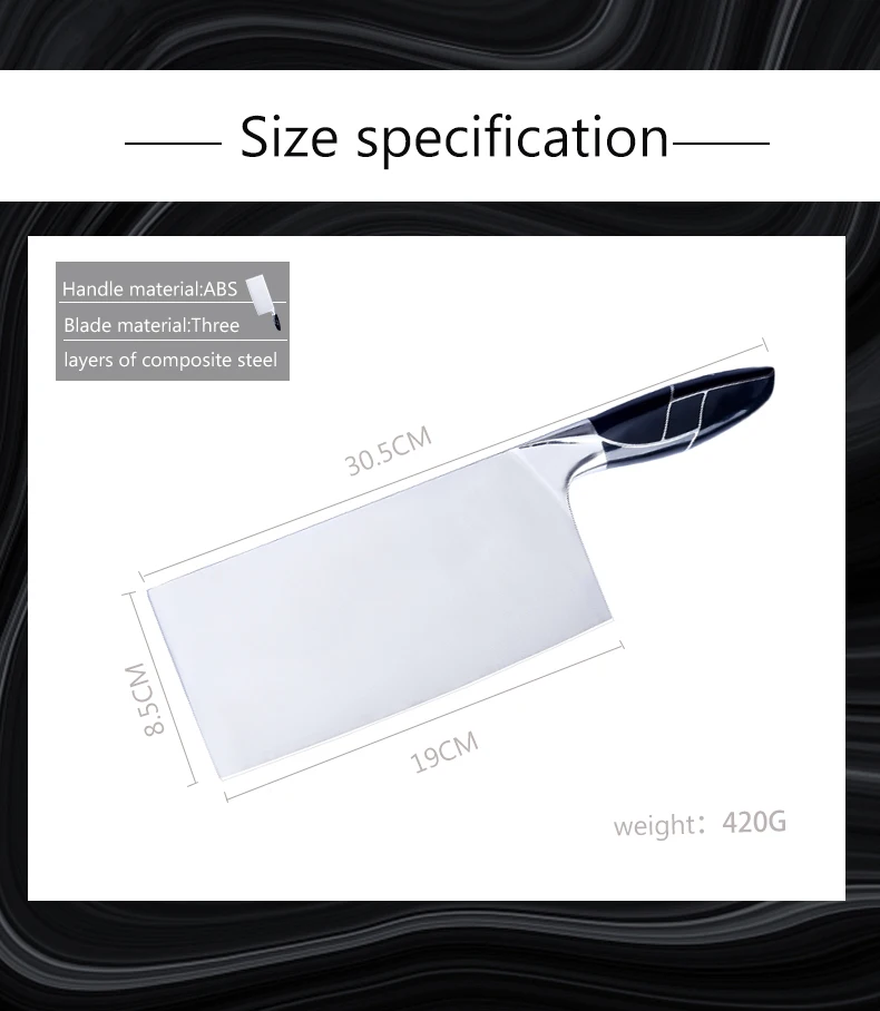 Нож мясника из нержавеющей стали PZV Canivete высокопрочный кухонный шеф-нож для