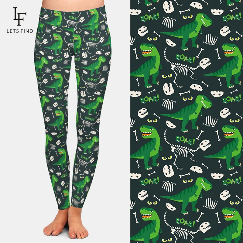 Новая мода 3D принт с героями мультфильмов динозавр из молочного шелка черные