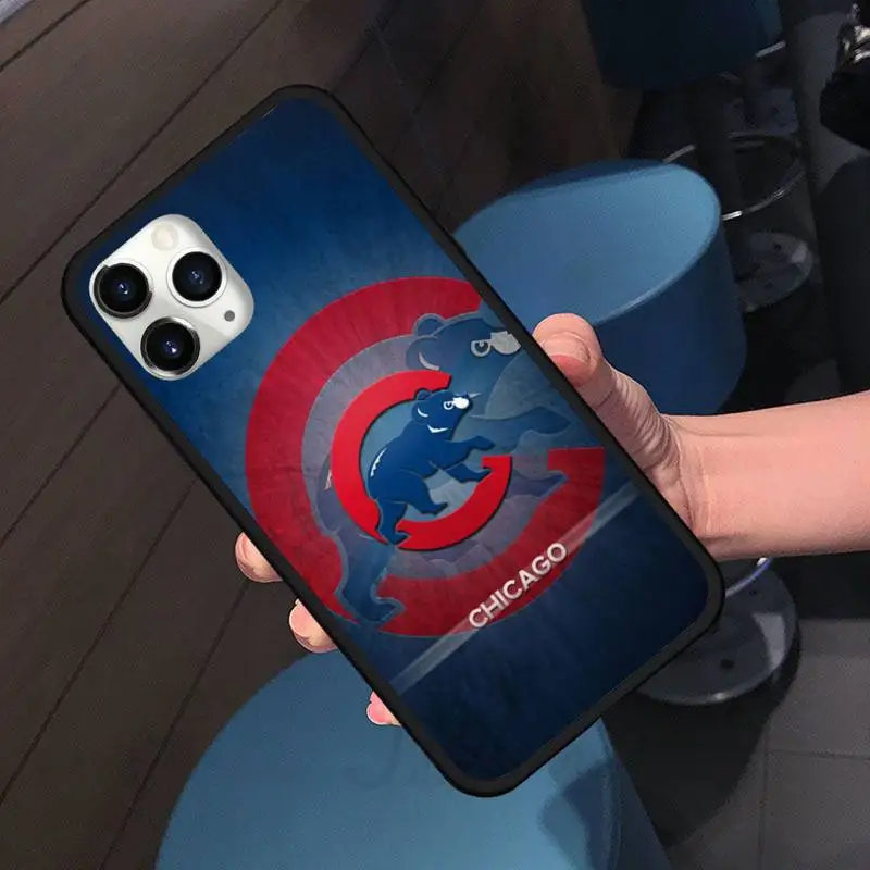 

Bear Chicago sport ball blue LOGO Phone Case for iPhone 11 12 pro XS MAX 8 7 6 6S Plus X 5S SE 2020 XR shell cover funda
