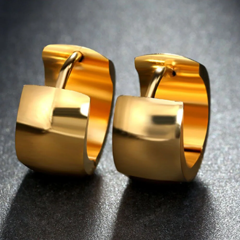 Простые лаконичные гладкие круглые серьги кольца из нержавеющей стали 7 мм для