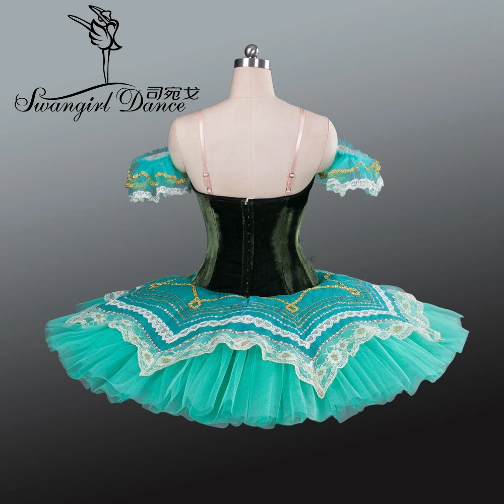 Женская зеленая профессиональная юбка классическая балетная пачка балетные