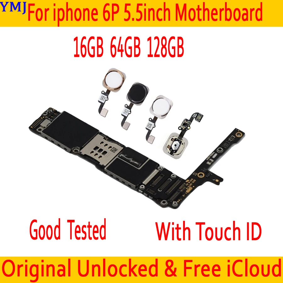 Материнская плата для iphone 6 Plus 16 ГБ 64 128 без Touch ID/с ID 100% оригинал разблокированная