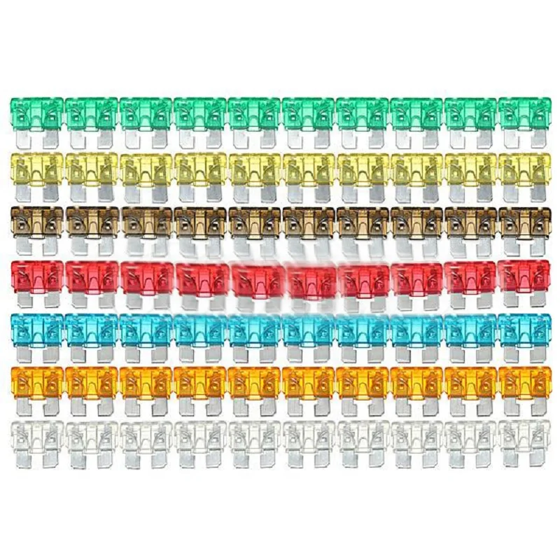 120 шт./компл. 7 цветов смешанные стандартные Автомобильные предохранители 5 A 10 15 20