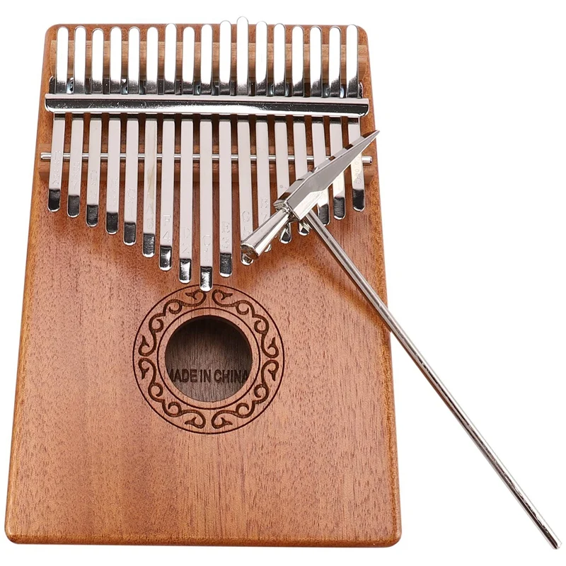 

17 Keys Kalimba Thumb Piano Mahogany Solid Wood Musical Toys with Carry Bag Storage Case Tuning Hammer Music Book Stickers