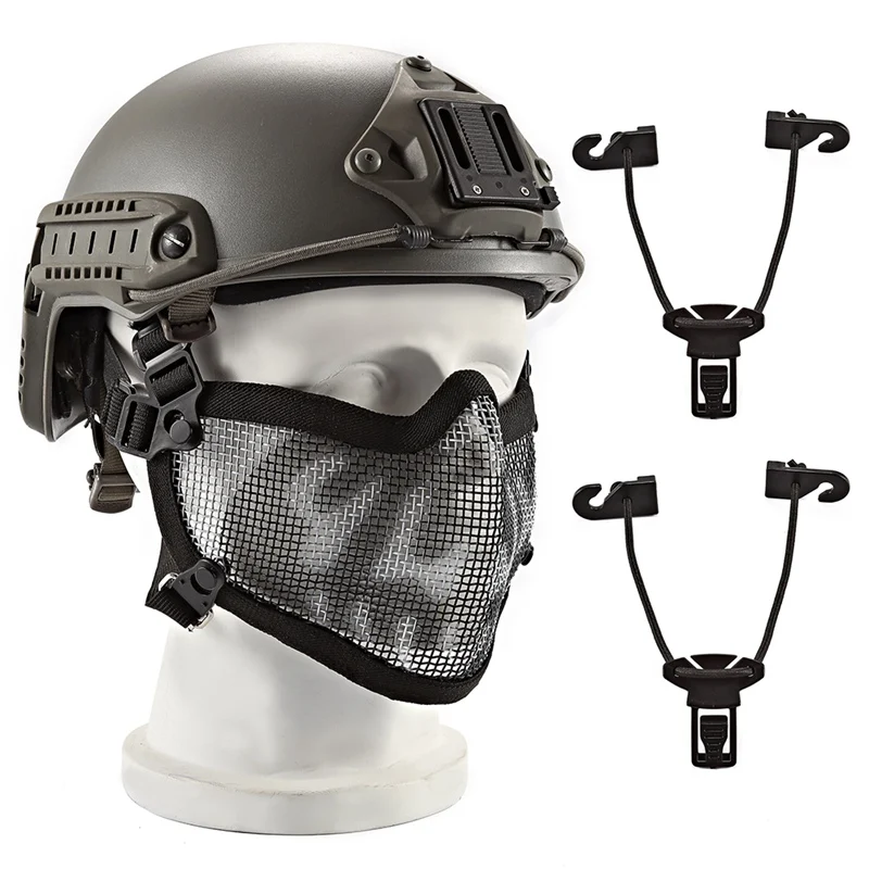 Tactical Half Face Mask Breathable Soft Folding Mesh Mouth Protector Paintball Helmet Field Protection Facial |