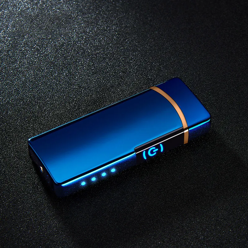 New Electric Double Arc Lighter Charging USB Portable Windproof Touch Sensor with Power Indicator Cigarette lighters | Дом и сад