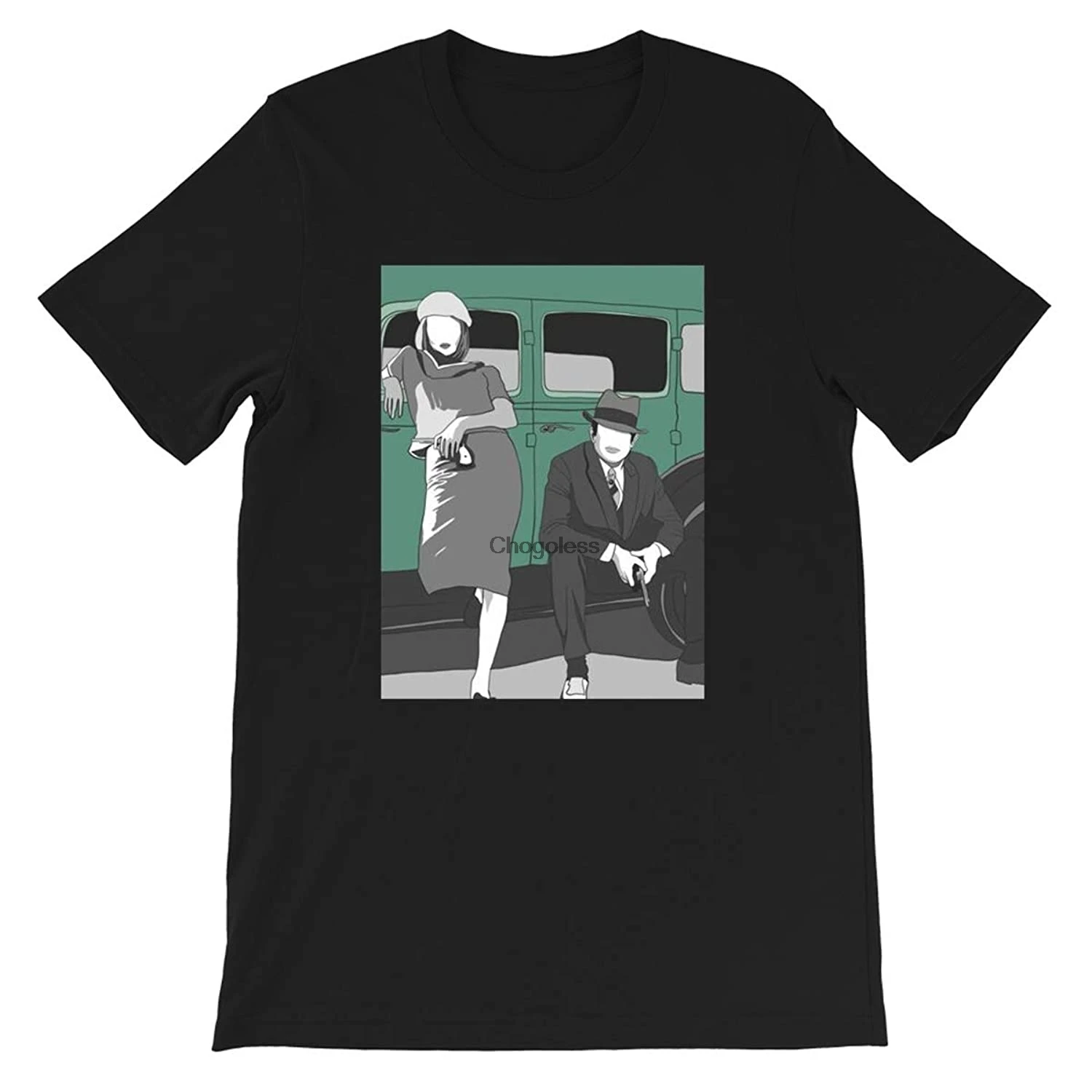 Дизайнерская винтажная Подарочная футболка Бонни и Клайда для мужчин женщин