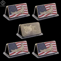 5pcs usa military challenge ohio patriot guard standing with honor dignity and respect souvenir metal bar coins