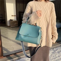fashion simply pu leather crossbody bag for women 2021 winter solid color shoulder messenger bag lady chain travel small handbag