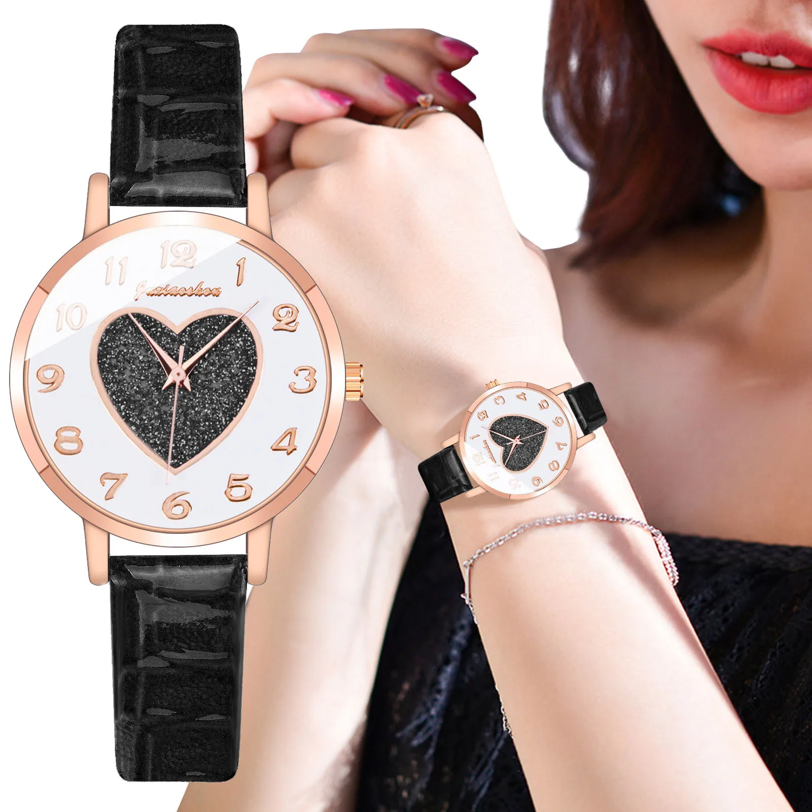 

Diamond Inlaid Dial Women's Watches Ladies Quartz Watch Leather Strap Rotating Watch For Lovers Mon Best Gifts Fashion Relogio