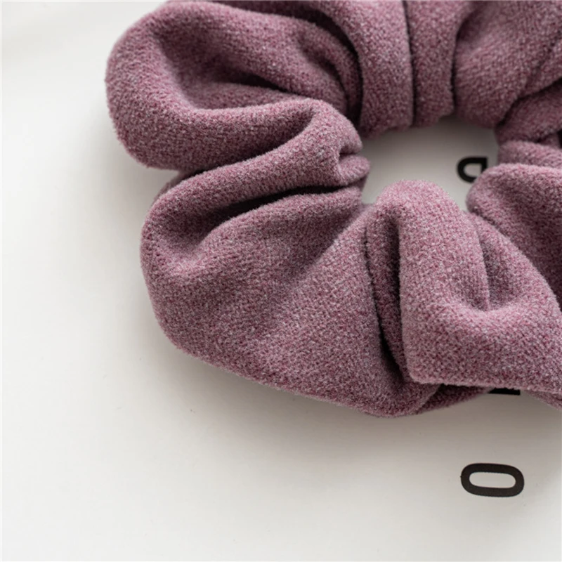 

Solid Color Elastic Hair Rubber Bands Woolen Cloth Hair Rope Soft Velvet Scrunchies Ponytail Holder Women Hair Accessories