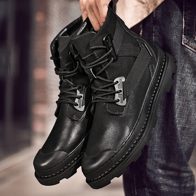 Модные мужские ботинки Высококачественная Мужская обувь военные тактические