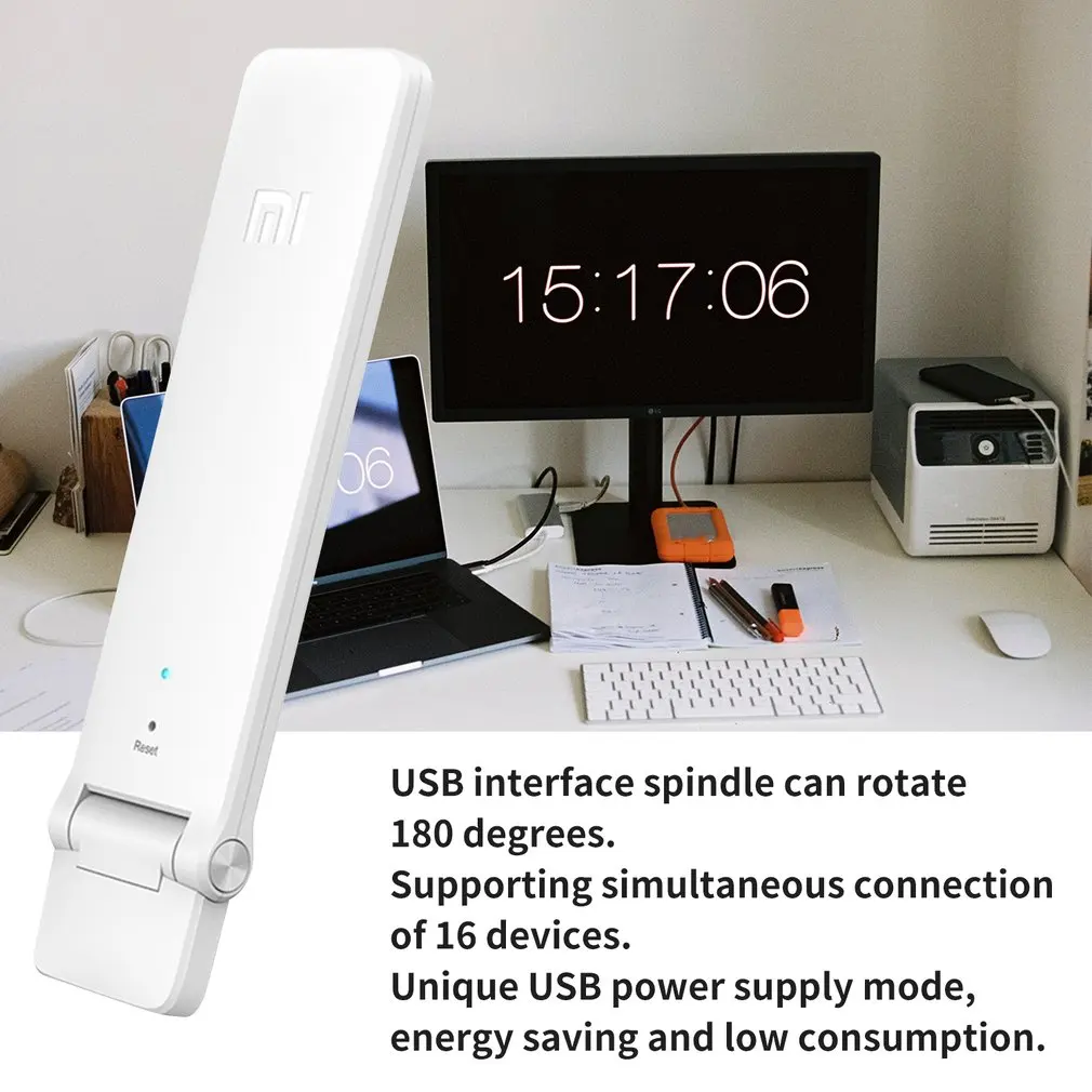 Xiaomi Wi-Fi ретранслятор 2 усилитель-удлинитель 2 Универсальный Repitidor усилитель сигнала WiFi r 300 Мбит/с 802.11n Беспроводной усилитель сигнала WiFi сигнала
