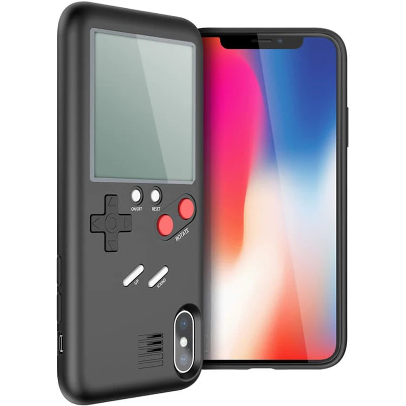Ретро чехол для телефона iPhone 6 6s 7 8 Plus X XS XR 11 Pro Max Tetris игровая консоль Funda Play