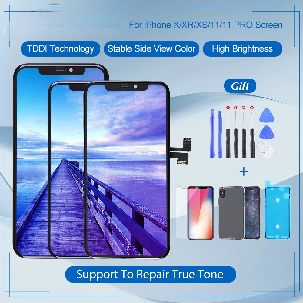 

ЖК-дисплей для iPhone X XS XR 11 11Pro Max, 3D сенсорный экран, дигитайзер, запасные части в сборе