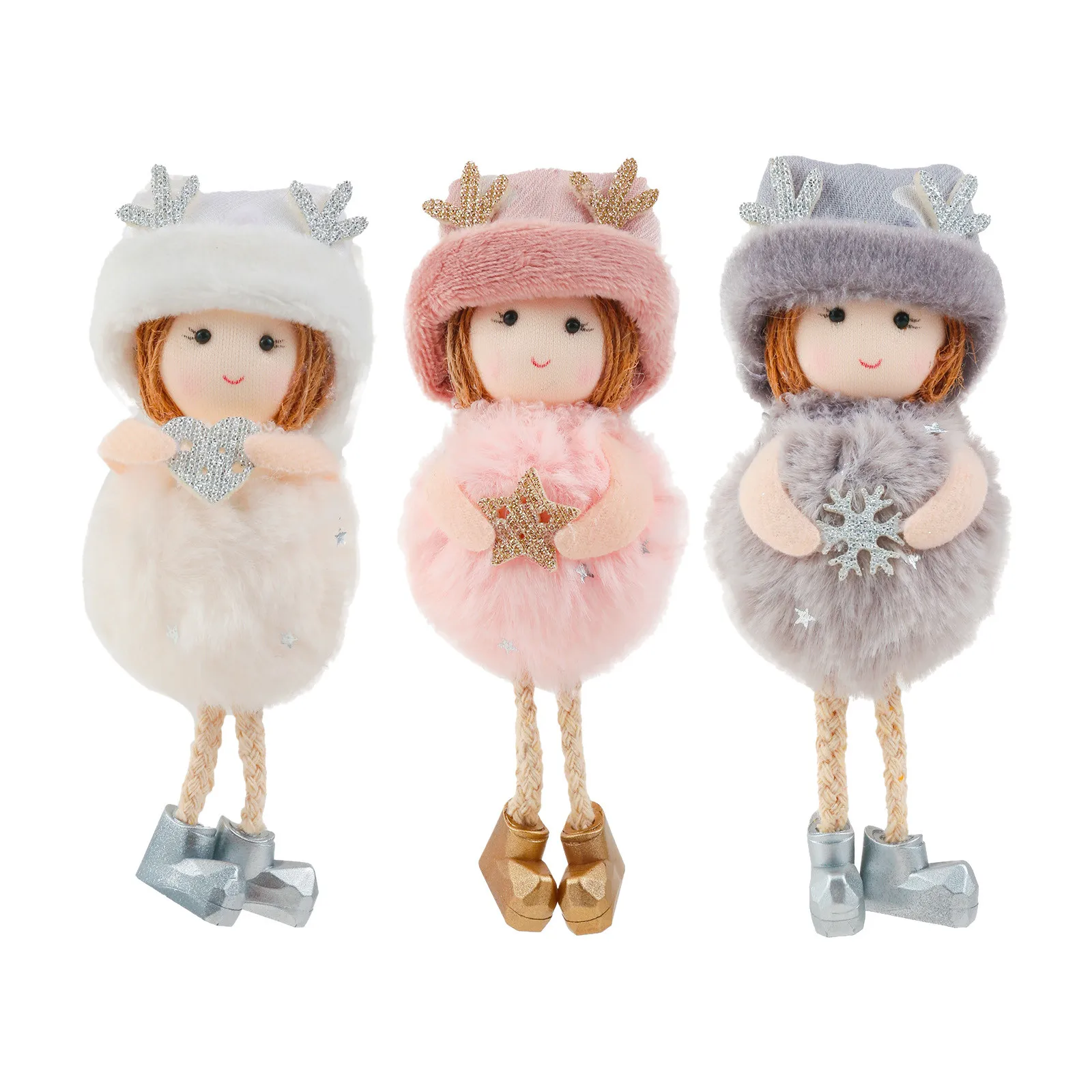 

Christmas Plush Angel Charm Children's Cute Doll Drop Ornaments Girl Gift Christmas Tree Pendant Decoration for Home Navidad