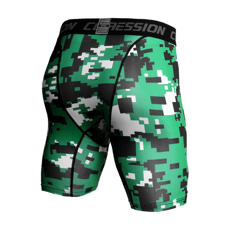Мужские Компрессионные шорты для бега спортивные короткие леггинсы фитнеса в