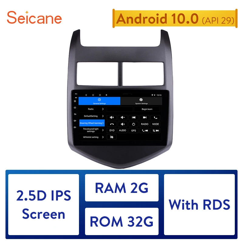 Seicane 2din Android 10 0 4 ядерный Автомобильный GPS мультимедийный плеер для 2010 2011 2013 Chevy