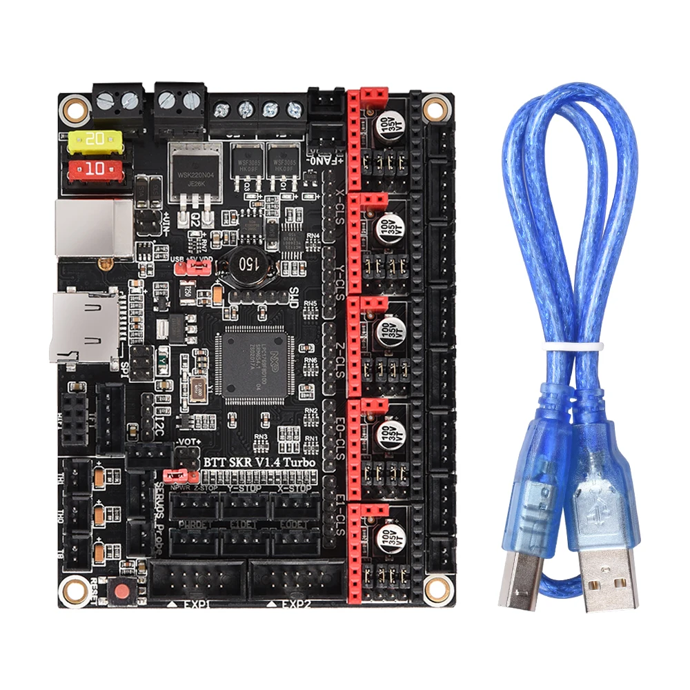 Сенсорный экран BIGTREETECH SKR V1.4 Turbo Board + TFT24 V1.1 TMC2209 Uart BTT детали для 3D-принтера CR10 ender3 V2