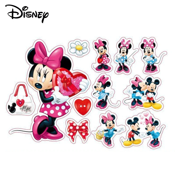 Дисней мультфильм Микки Маус DIY стикер Детская комната украшение Минни съемные