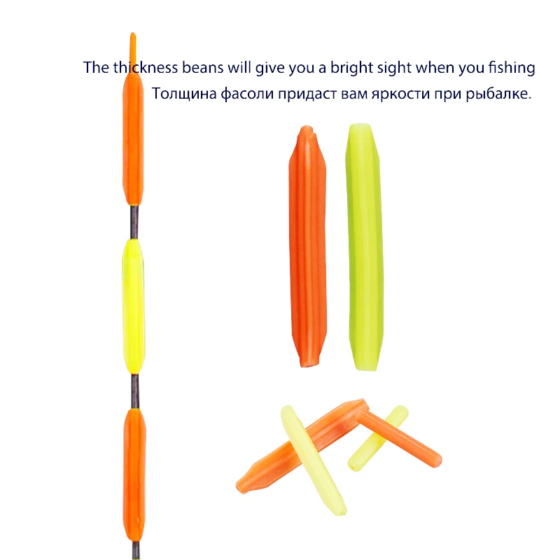 Yellow Orange Color DIY Conspicuous Triangular Diamond Shape Fishing Floats Drift Tail Fresh Water Fishing Tool Tool Accessories