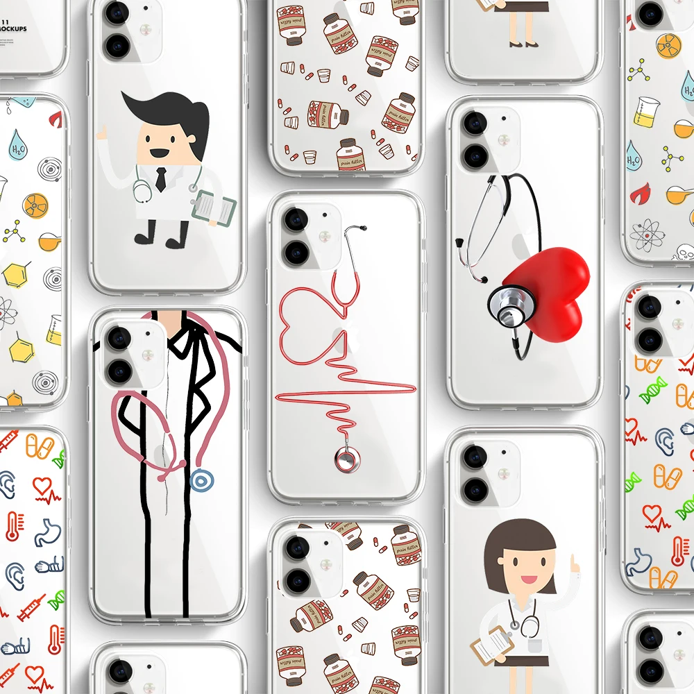 Силиконовый чехол ciciber Doctor для Iphone 11 Pro XR 7 X XS MAX 8 6 6S Plus 5 5S SE 2020 | Мобильные телефоны и