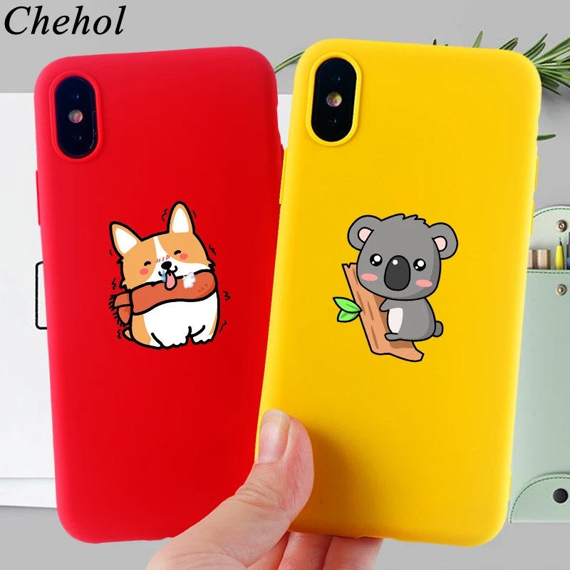 Чехол для телефона с изображением собаки из мультфильма IPhone 11 Pro 8 7 6s Plus X XS MAX XR Corgi