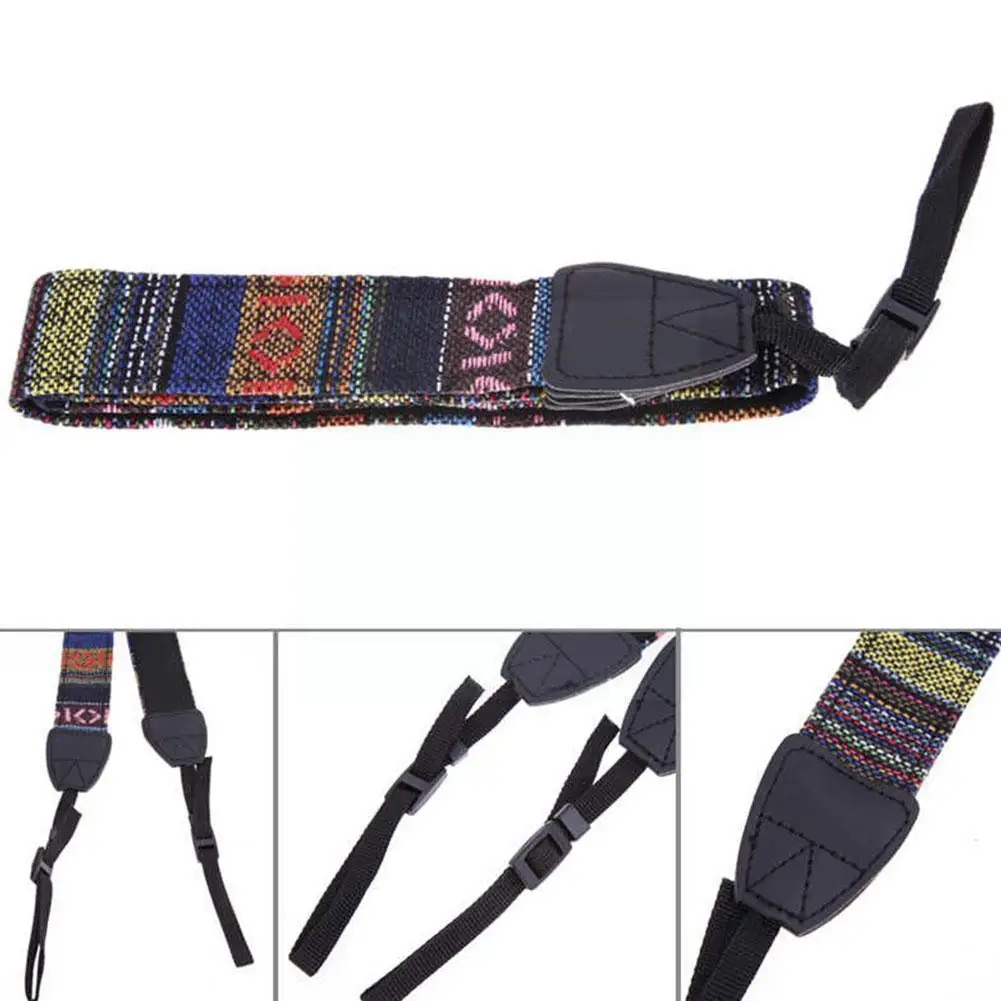

1pc Colorful Vintage Hippie Style Camera Neck Shoulder Belt Durable Cotton For Slr Strap Dslr N9y4