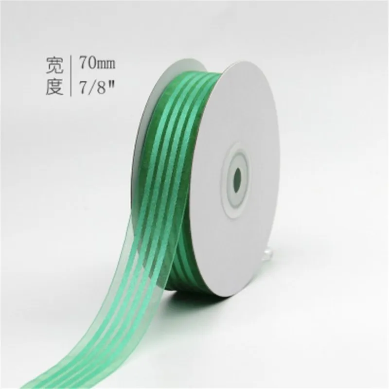 100 ярдов зимние Лямки нейлон полосатую ленточку для вечерние декор рождества дня