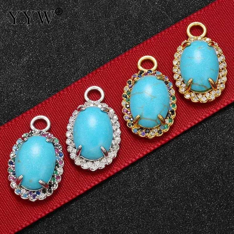 

Fashion Stone Brass Pendants Jewelry With Brass Green Round Plated Natural Necklace Pendant For Diy Jewelry Accessories