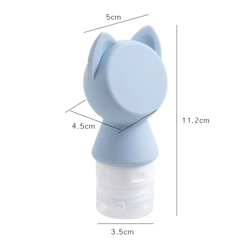 

60ML Portable Cute Refillable Travel Silicone Empty Bottles Shampoo Shower Gel Lotion Tube Squeeze Container Makeup Tool