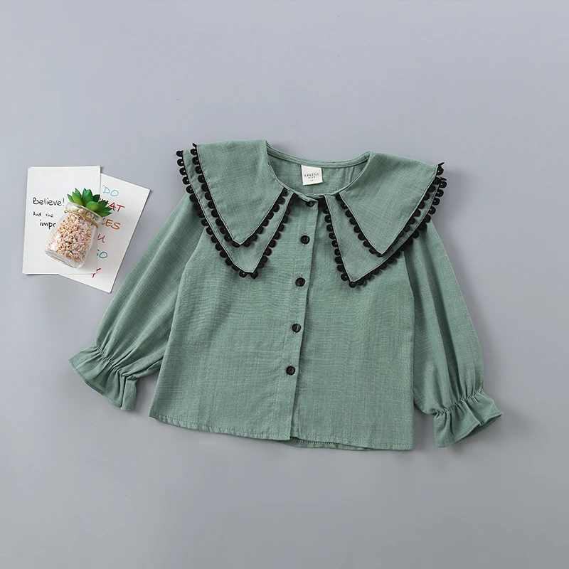 

2-7 years high quality girl clothing set 2021 new spring autumn fashion solid shirt + denim pant kid children girl clothing