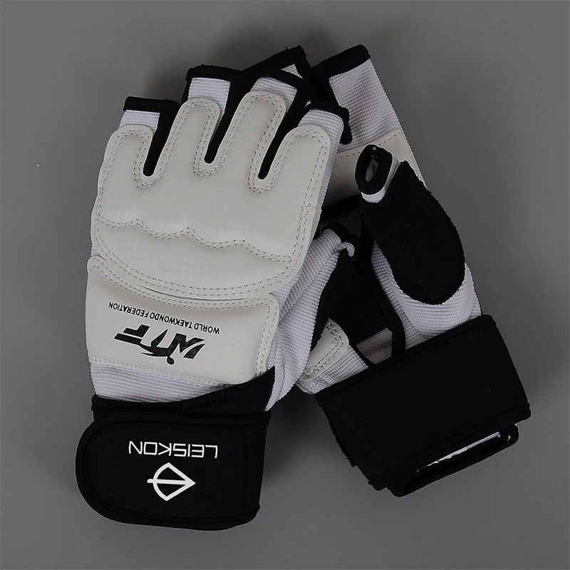 Leiskon Half Finger Boxing Gloves PU Leather MMA Fighting Kick Boxing Gloves Karate Muay Thai Training Workout Gloves Kids Men