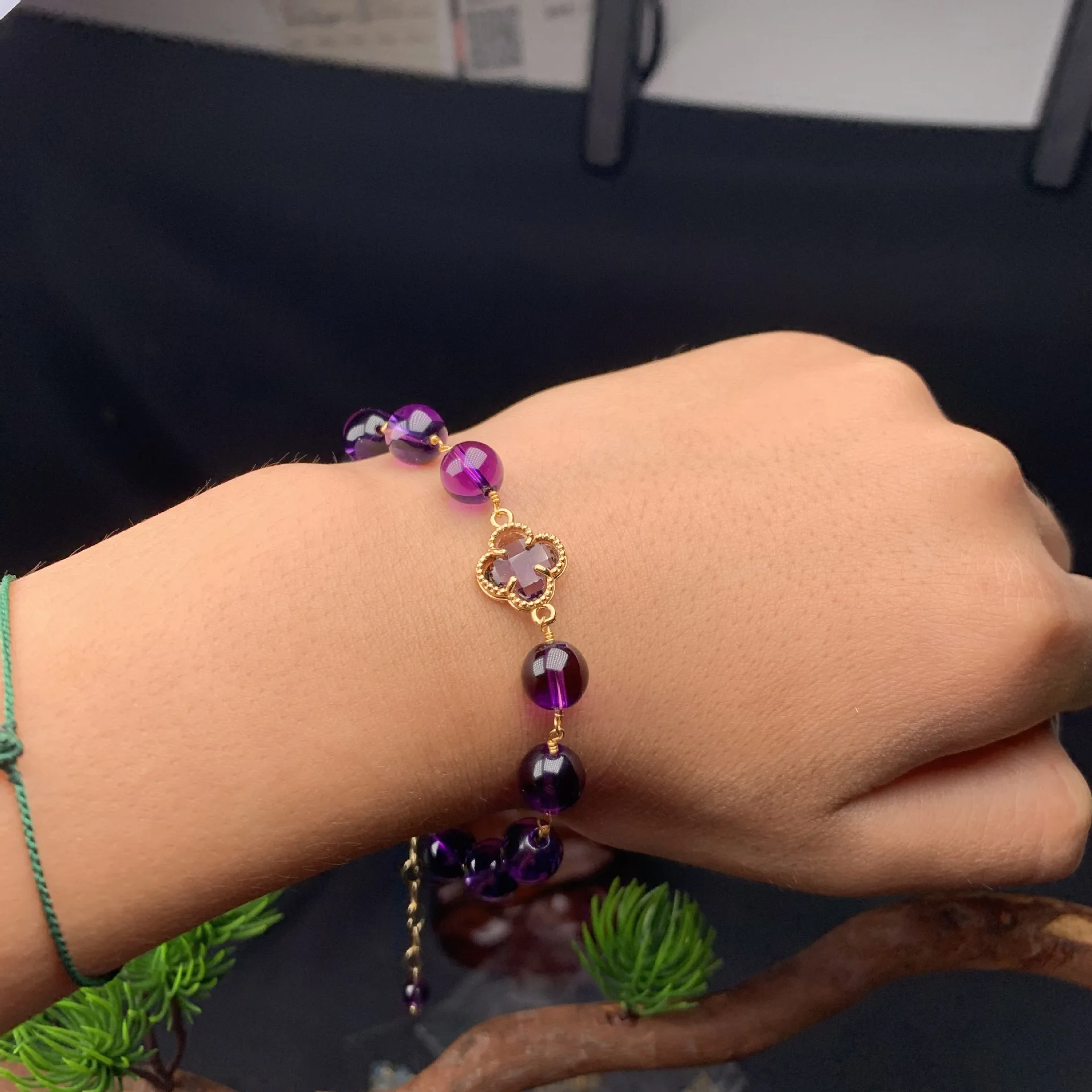 

14K Amethyst Bead Bracelet