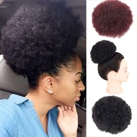 afro puff hair bun for women synthetic shorts kinky hair piece updo hair extensions