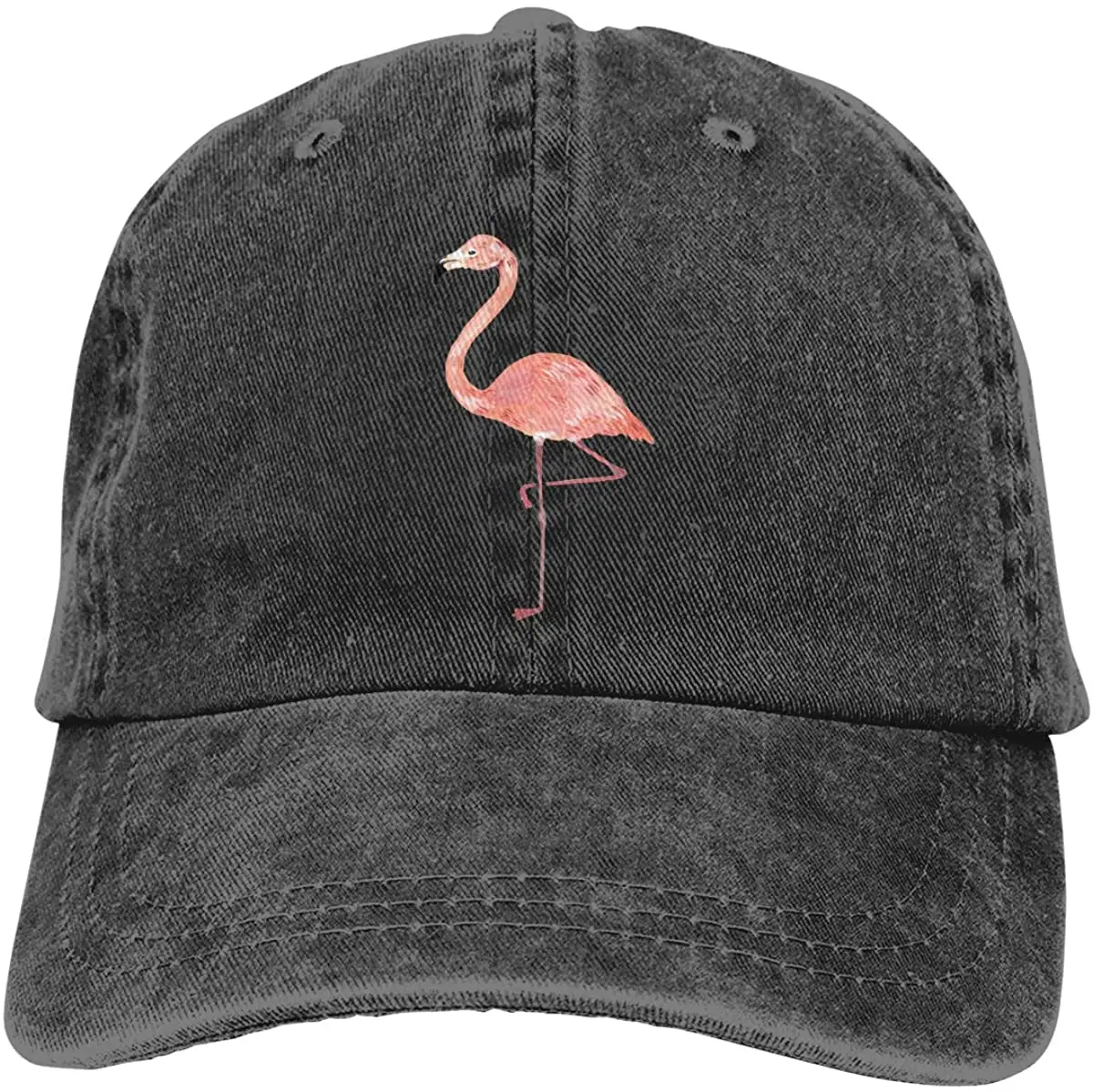 

Pink Flamingo Classic Adjustable Denim Cap Baseball Cap Hats for Women & Men