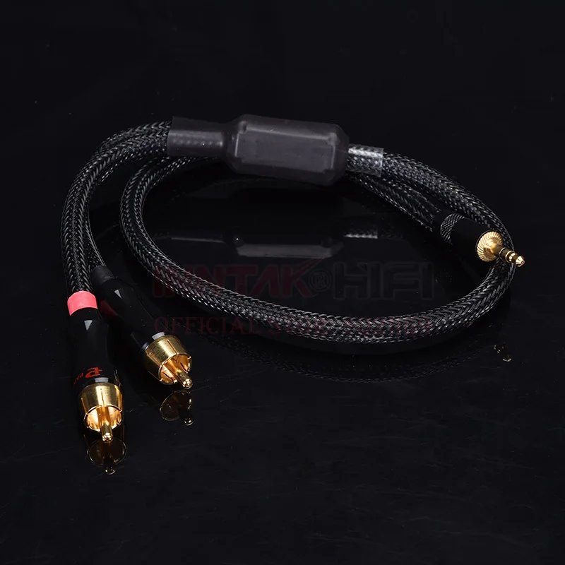 Аудиокабель HIFI 4N-OFC 3 5 мм на 2 RCA/0 м 1 | Электроника