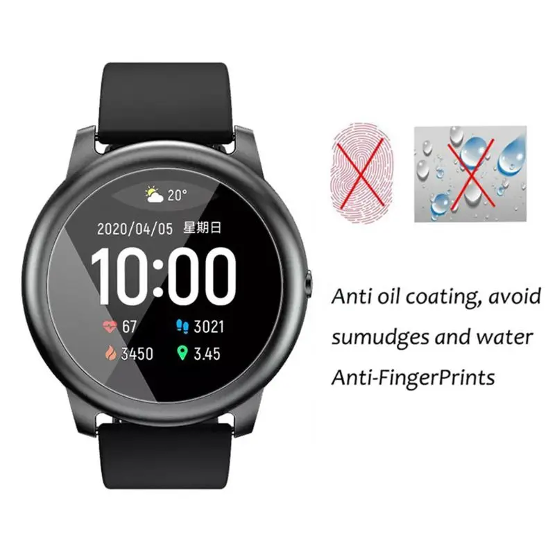 

HD Tempered Glass Film Screen Protector Full Coverage for Xiaomi Haylou Solar Smart Watch