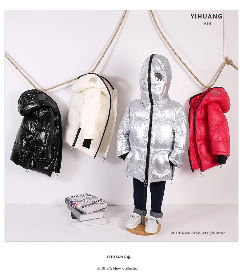 Зимняя детская одежда с хлопковой подкладкой и серебряным пухом для мальчиков