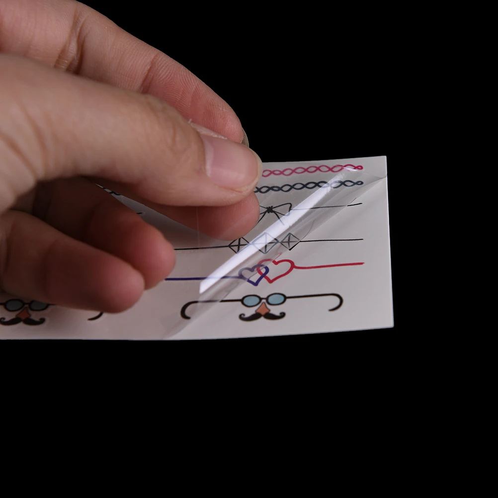 2 шт. женский боди арт очки с бантом кольцо на палец водонепроницаемые наклейки