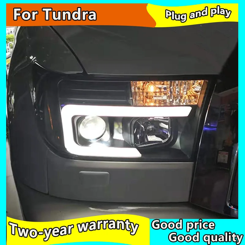 Передняя фара для Toyota Tundra 2007-2013 светодиодный ные фары Sequoia светодиодные bi- Xenon DRL