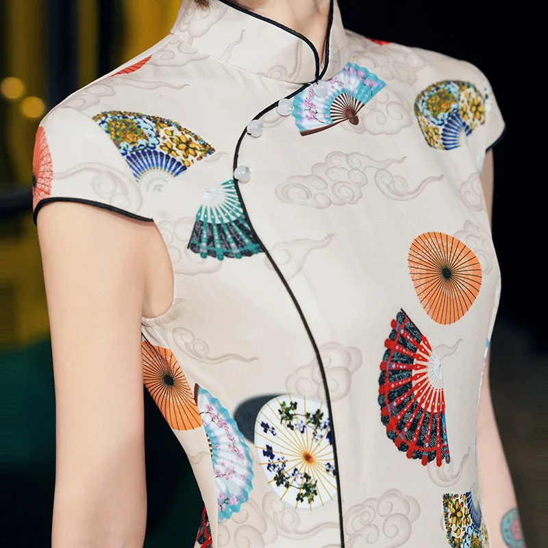 Китайское платье qipao летние женские платья с принтом для девочек | Тематическая