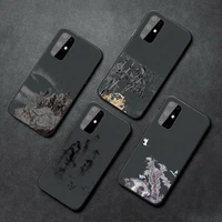 chinese style ink painting art abstract phone case for samsung a21s a32 a51 a52 a71 a50 a12 s10 s20 s21 plus fe ultra
