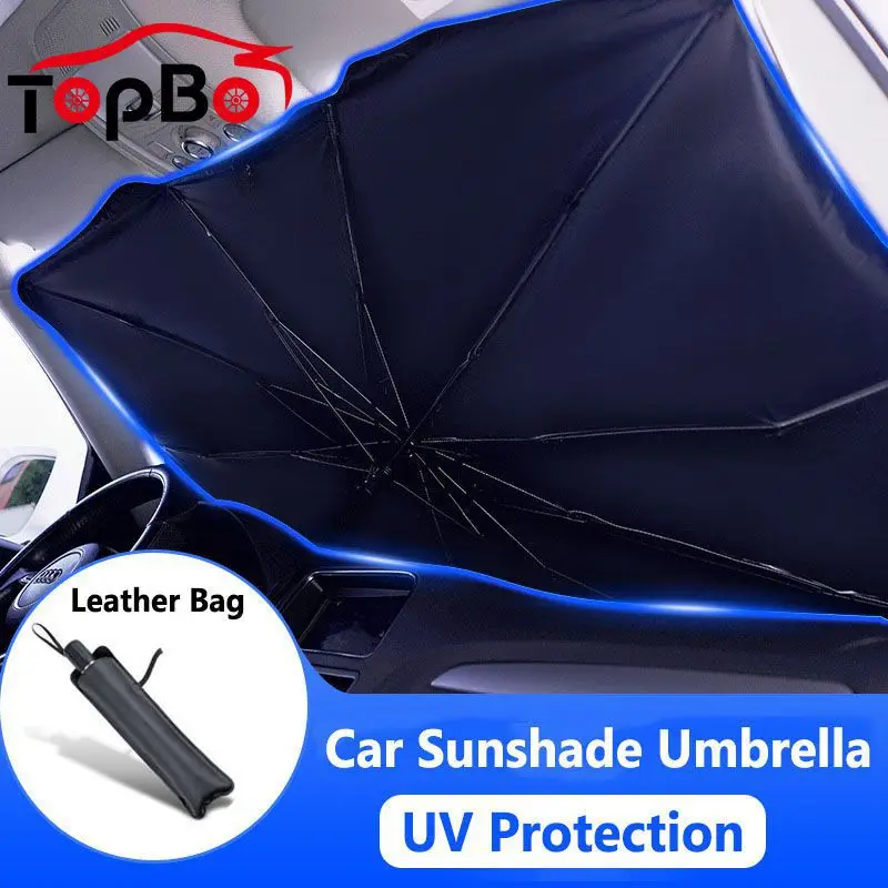 

Foldable Car Sunshade Umbrella Sun Shade Covers Parasol Front Windshield Sun UV Protector Windscreen Cover Interior Accessories